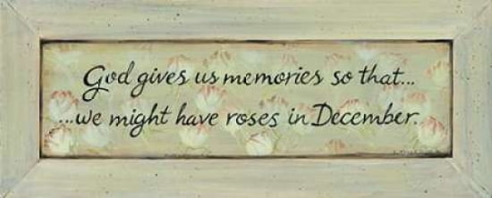 God Gives Us Memories Canvas Art - Karen Tribbet (24 x 48)