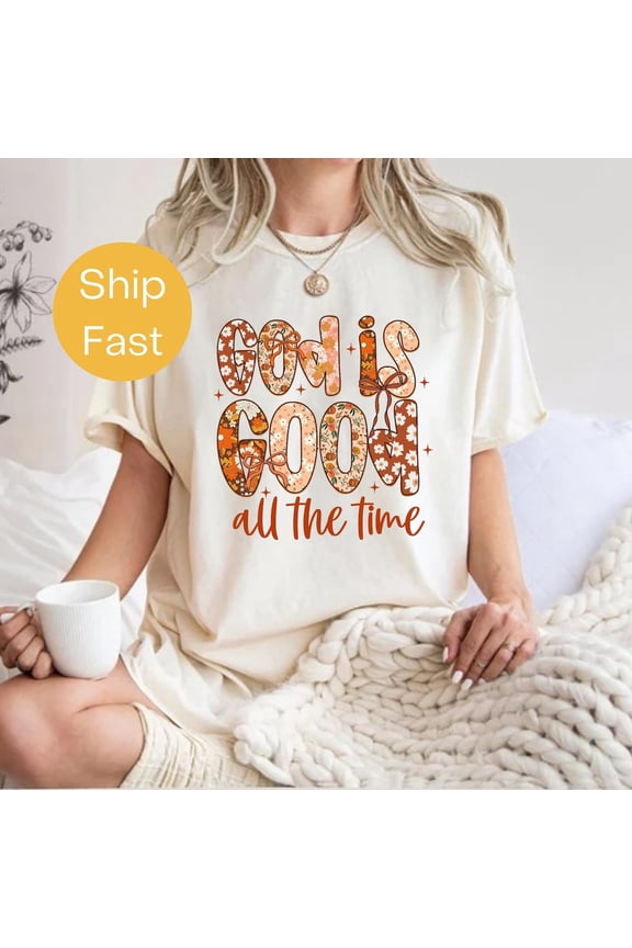 God Good All Time Faith Christian Religious Classic T-Shirt All Size S-3XL