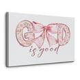 thumbnail image 1 of God is Good Christian Canvas Wall Art Bible Verses Wall Decor, Coquette Room Decor, Coquette Pink Bow Christian Poster Prints for Girls Bedroom Dorm Apartment Wall,, 1 of 1