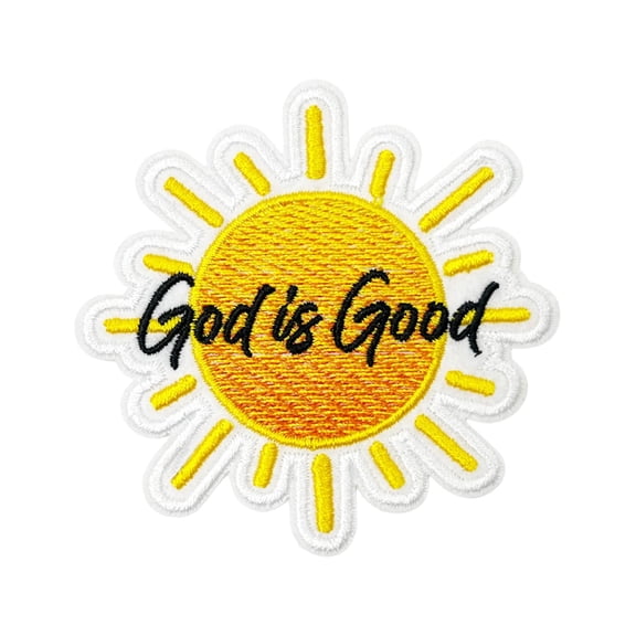 God Is Good Patch Iron On Sew On Embroidered Applique Patch, Embroidery Patches For Clothes Backpacks Hats, Embroidered Patch, Funny Christian Diy Accessories