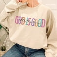 thumbnail image 1 of God Is Good All The Time Sweatshirt, Faux Sequins Easter Sweatshirt, Bible Verse Glitter Shirt, Christian Sweatshirt, Faith Based Shirt, Easter Christian Shirt, 1 of 5