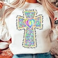 thumbnail image 1 of God is Good All The Time Sweatshirt, Glitter Floral Easter Cross Shirt, Bright Color Preppy Easter Flowers Sweatshirt, Jesus Easter Shirt, Preppy Easter Shirt, 1 of 5