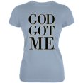 thumbnail image 1 of God Got Me Juniors Soft T Shirt Baby Blue MD, 1 of 1