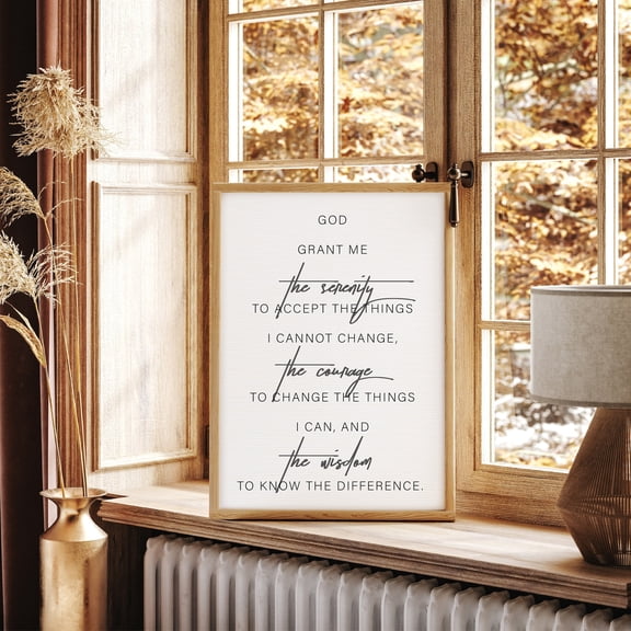 God Grant Me The Serenity The Courage The Wisdom — Wall Poster Vintage Style, Poster Only