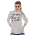 thumbnail image 1 of God Greater Than Highs Lows Ironic Long Sleeve TShirt Men Women Brisco Brands S, 1 of 6