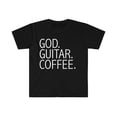 thumbnail image 1 of God Guitar Coffee Christian Unisex T-shirt S-3XL Christian Guitarist, 1 of 2