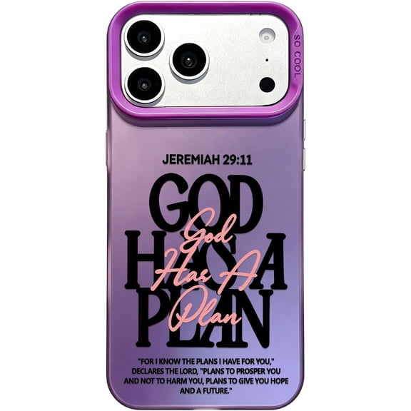 "God Has A Plan Christian Phone Case for IPhone " Soft TPU Slim, Trendy Aesthetic, Shockproof Scratch-Resistant, Faith-Based Phone Case