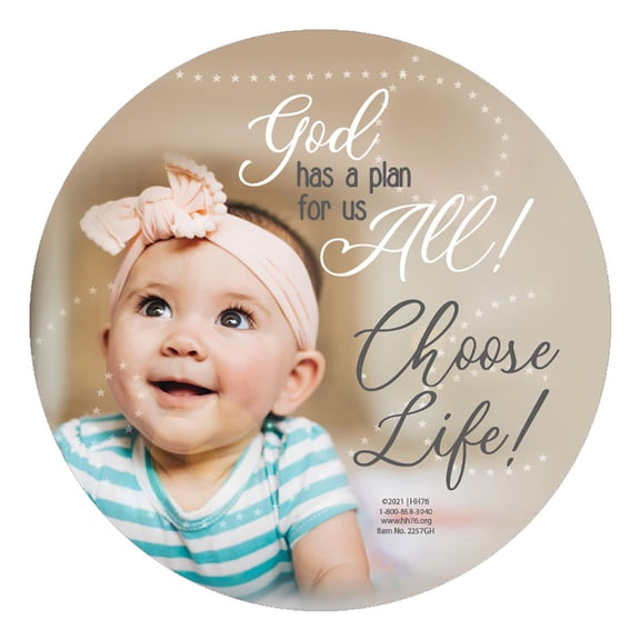 God Has A Plan Pro-Life Button (Pack of 25)