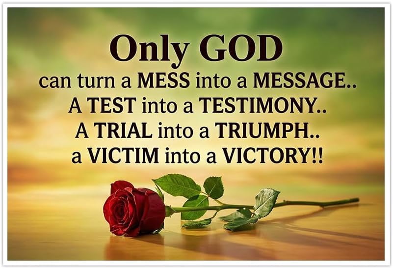 Testify Red God Inspirational Faith Canvas Wall Art Red Rose Print Motivational ...
