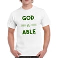 thumbnail image 1 of God Is Able, Faith Comes First T-Shirt Mens -Smartprints Designs, Male Regular Fit, 1 of 4