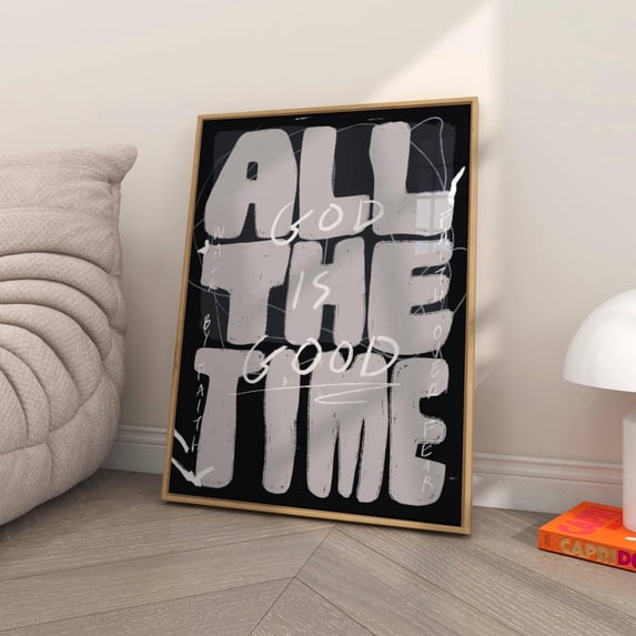God Is Good All The Time Black Biblical Scripture Wall Art, Christian ...