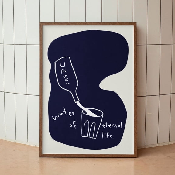 God Is Good All The Time Snellen Eye Chart Modern Decor, Unframed Paper Poster 8x10in