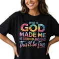 thumbnail image 1 of God Is Good All The Time Women Graphic Tee Plus Size Retro Christian Faith Shirt, 1 of 7