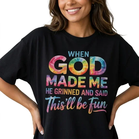 God Is Good All The Time Women Graphic Tee Plus Size Retro Christian Faith Shirt