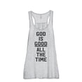 thumbnail image 1 of God Is Good All The Time Women's Fashion Sleeveless Flowy Racerback Workout Yoga Tank Top Sport Grey Small, 1 of 3