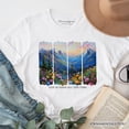 thumbnail image 1 of God Is Good All the Time Mountain Christian T-Shirt, Wildflower Brushstroke Bible Verse Faith Tee, 1 of 10