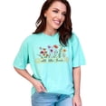 thumbnail image 1 of God Is Good All the Time with Flowers & Butterflies Art, Chalky Mint Comfort Colors T-Shirt, Large, 1 of 1