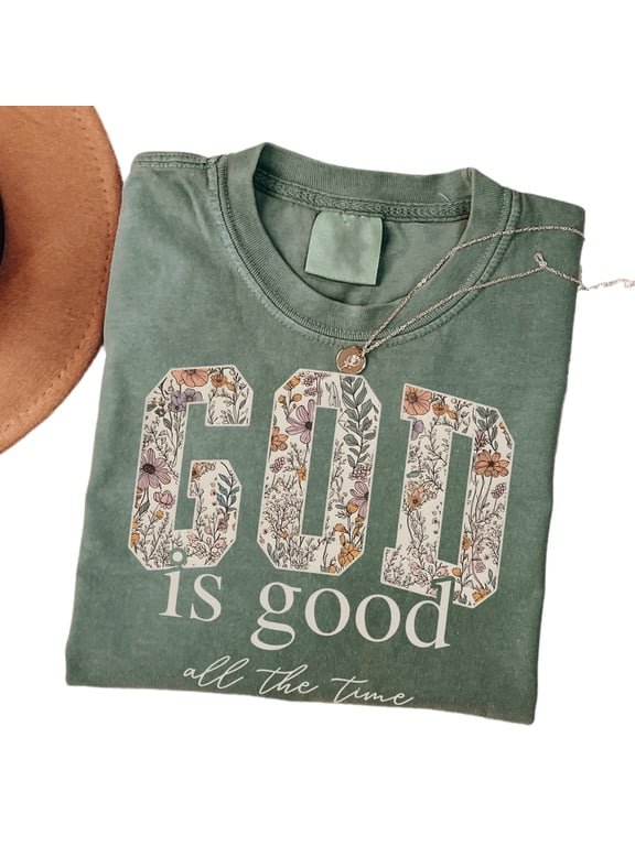 God Is Good Christian Bible Verse T-Shirt – Inspirational Faith Scripture Tee for Men & Women, Religious One-Sided Shirt for Daily Wear & Church