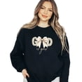thumbnail image 1 of God Is Good Christian Sweatshirt Cute Women Holiday Gifts Season Long Sleeve Graphic Shirts Pullover Tops, 1 of 4