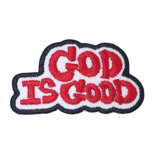 God Is Good Iron On Patches For Clothing Embroidered Applique Patch Badge Sew On Emblem Diy Craft Letter Iron On Patch