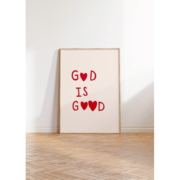 God Is Good Poster Minimalist Christian Poster , Poster Print Only