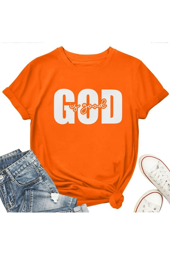 God Is Good Women's T-Shirt – Christian Faith Graphic Tee, Religious Inspirational Top, Casual Bible Verse Shirt for Church or Everyday