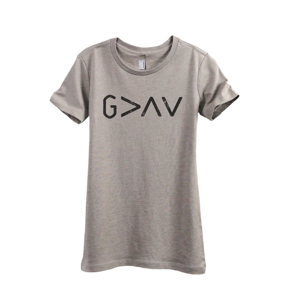 God Is Greater Than The Highs And Lows DISC Women's Fashion Relaxed T-Shirt Tee Heather Tan X-Large