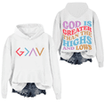 thumbnail image 1 of God Is Greater Than The Highs And Lows Hoodie Funny God Sweatshirt Christian Tee For Women Men, 1 of 7