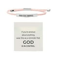 thumbnail image 1 of God Is In Control Bracelet Inspirational Bracelet Stainless Steel Lettering Adjustable Braided Bracelet, 1 of 2