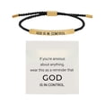 thumbnail image 1 of God Is In Control Bracelet Inspirational Bracelet Stainless Steel Lettering Adjustable Braided Bracelet, 1 of 2