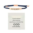 thumbnail image 1 of God Is In Control Inspirational Bracelet Adjustable Braided Stainless Steel Lettering Motivational Jewelry for Men and Women Wrapped Friendship, 1 of 2