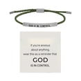 thumbnail image 1 of Bracelets Category Inspirational Stainless Steel Adjustable Braided Bracelet with Based Message and Modern Lettering for Everyday Wear, 1 of 2