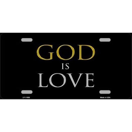 God Is Love Metal License Plate