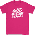 thumbnail image 1 of God Is My Refuge T-Shirt Christian Worship Praise Jesus Bible Tee - Pink, 5XL, 1 of 1