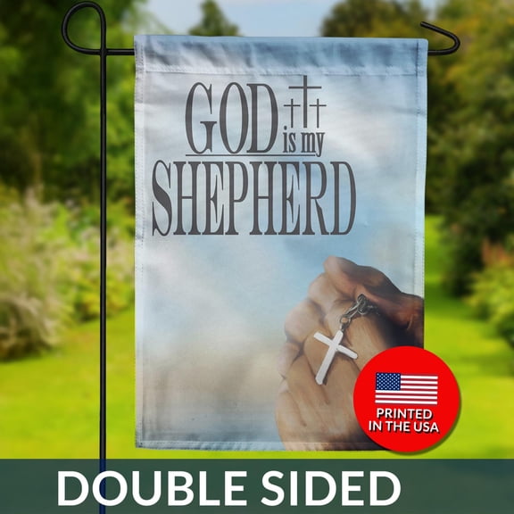 God Is My Shepherd Double Sided Garden Flag Religious Easter Decor 1