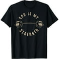 thumbnail image 1 of God Is My Strength Shirt | Cute God Is Rock Funny Gym Gift, 1 of 4