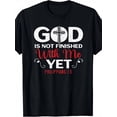 thumbnail image 1 of God Is Not Finished With Me Yet Philippians 15 Cross Faith T-Shirt, 1 of 6