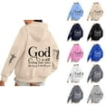 thumbnail image 1 of God Is Still Writing Your Story Hoodies for Women Long Sleeve Christian Hooded Sweatshirt with Pockets Pullover Tops, 1 of 6