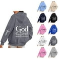 thumbnail image 1 of God Is Still Writing Your Story Hoodies for Women Long Sleeve Christian Hooded Sweatshirt with Pockets Pullover Tops, 1 of 6