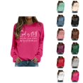 thumbnail image 1 of God Is Still Writing Your Story Sweatshirts for Women 2025 Long Sleeve Crewneck Christian Sweatshirt Pullover Tops, 1 of 5