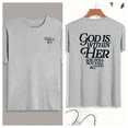 thumbnail image 1 of God Is Within Her Psalm 46:5 Graphic Tee, Inspirational Women’s Shirt, S-4XL, 1 of 5