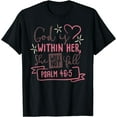 thumbnail image 1 of God Is Within Her She Will Not Fall T Shirt Psalm 46:5 Tee Black Medium, 1 of 4
