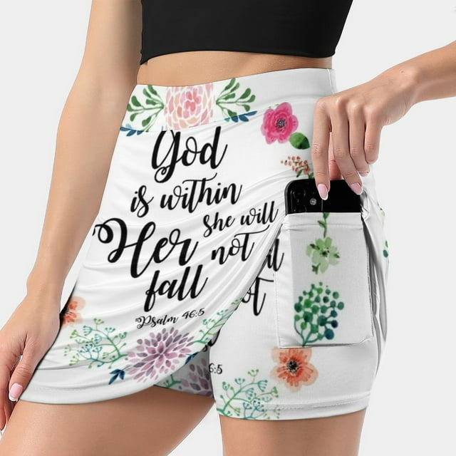 God Is Within Her She Will Not Fall Women's skirt Aesthetic skirts New