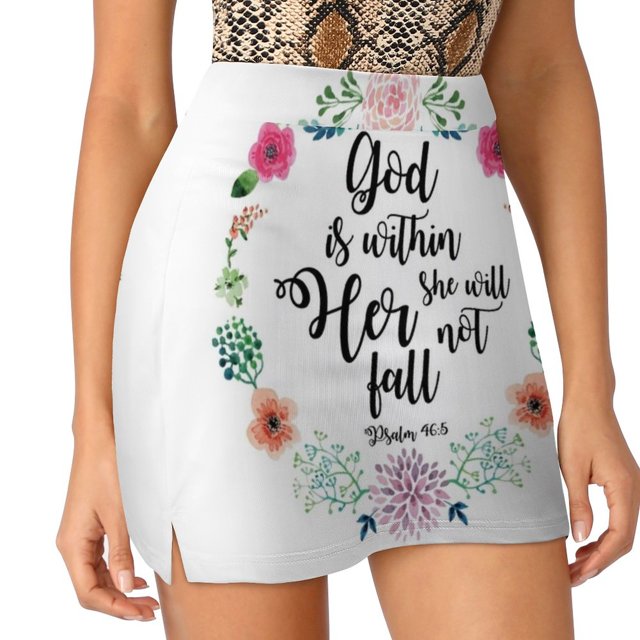 God Is Within Her She Will Not Fall Women's skirt Aesthetic skirts New