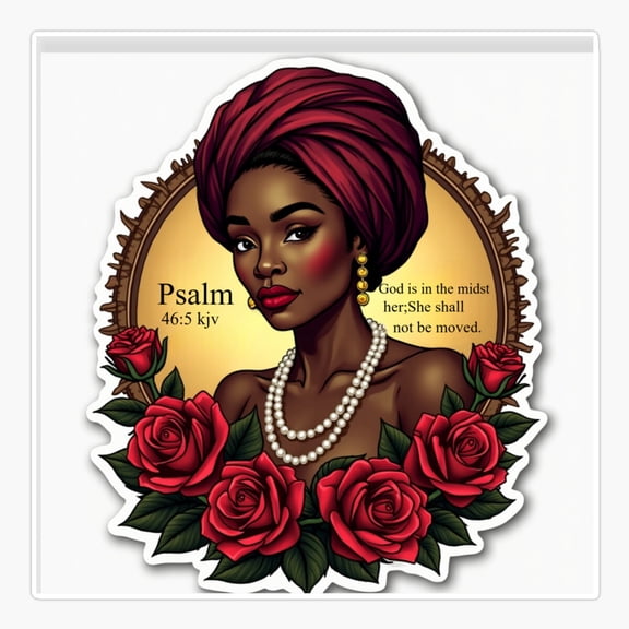 God Is in the Midst oHer Psalm 46:5 Royal Faith Sticker Sticker
