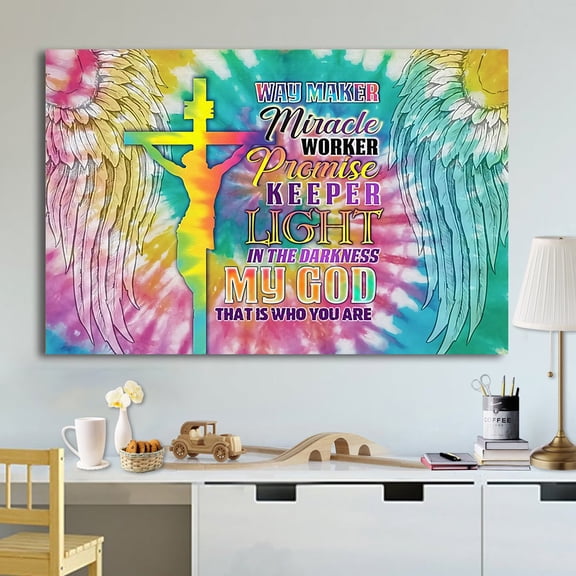 God Jesus Christ Way Maker Miracle Worker Paper Poster No Frame Matte Wall Art Decor 11 x 17 Inch Poster