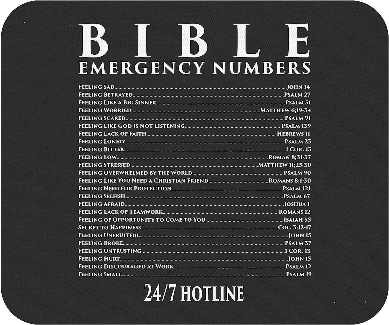 God Jesus Mousepad Christian 9 Mousemat Bible Emergency Hotline