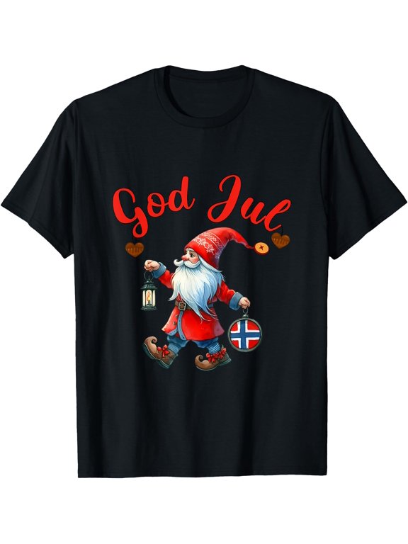 God Jul Swedish Tomte Gnome Merry Christmas T-Shirt