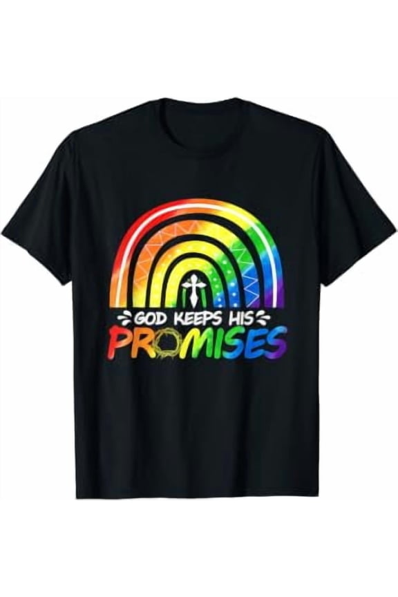 God Keeps His Promise Rainbow Christian Bible Noah T-Shirt, Unisex T-Shirt