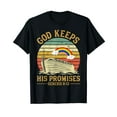 thumbnail image 1 of God Keeps His Promises Rainbow Noah Ark Jesus Christian T-Shirt, 1 of 5